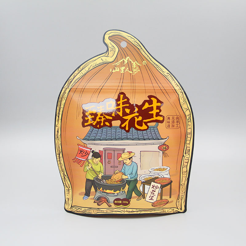 花生牛皮纸异形袋
